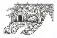 empty tomb  tattoo design idea