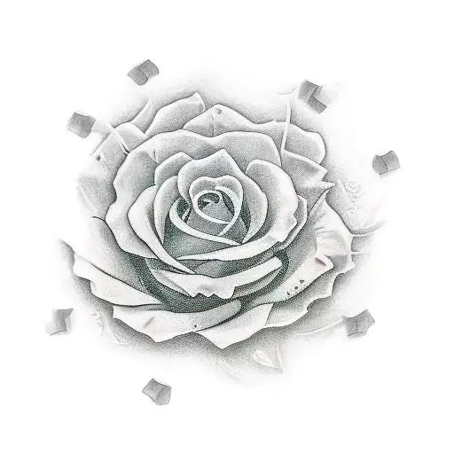 A realistic tattoo of a dollar bill transforming into a blooming flower tattoo design idea