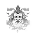 cleric dwarf rpg tattoo design idea