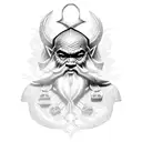 cleric dwarf rpg tattoo design idea