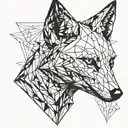 jackal face tattoo design idea