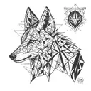 jackal face tattoo design idea