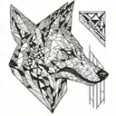 jackal face tattoo design idea