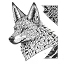 jackal face tattoo design idea