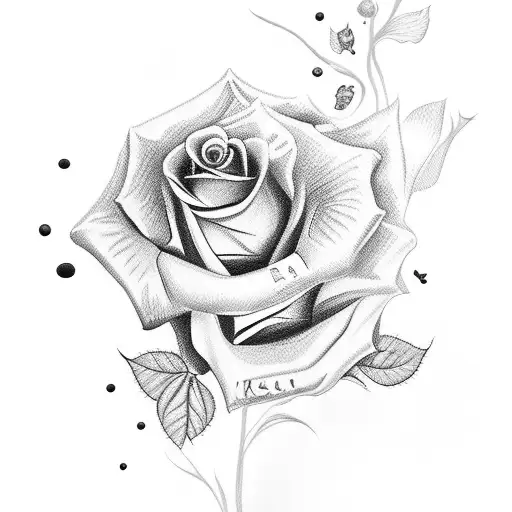 Elvis Presley and roses tattoo design idea