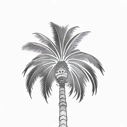 Palm Tree tattoo design idea