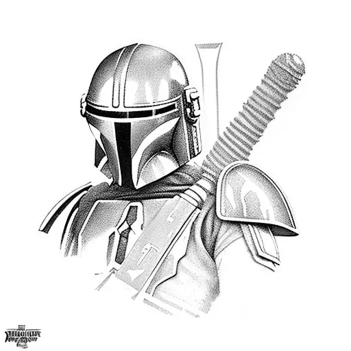 mandalorian darksaber tattoo design idea