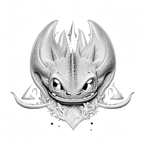 toothless tattoo design idea