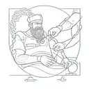 surgeon operating on Zeus tattoo design idea