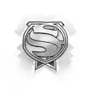 Superman symbol  tattoo design idea