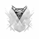 Superman symbol  tattoo design idea
