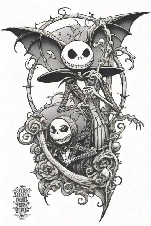nightmare before Christmas tattoo design idea