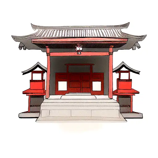 Shrine Maid tattoo design idea