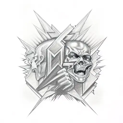 Metallica's iconic logo with a twist tattoo design idea