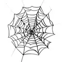 spider on web in the form of a heart tattoo design idea