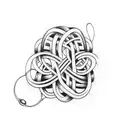 Infinity symbol intertwined with a stethoscope tattoo design idea