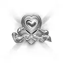 first tattoo, something with a heart, cross, knife , wave. and casino themed tattoo design idea