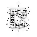 a domino with double three falling on a domino with double six  tattoo design idea