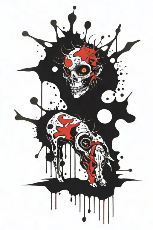 tim Burton inspired calf tattoo tattoo design idea