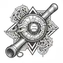 softball pitcher trap with geometric tattoo design idea