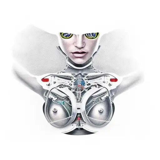 bras cyber biomécanique  tattoo design idea