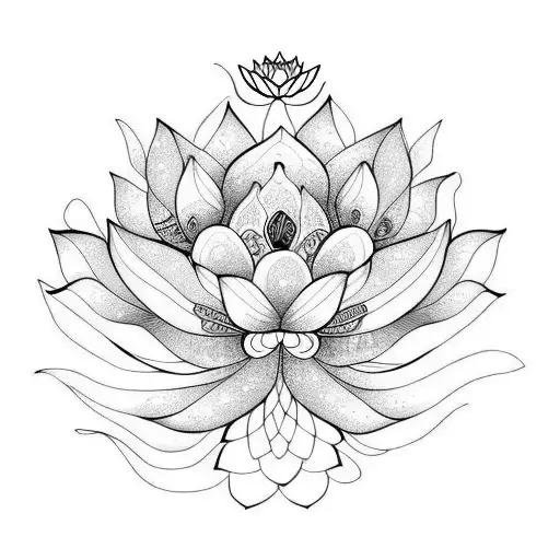 lotus flower tattoo stencils