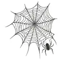 around the nipple spider web design tattoo design idea