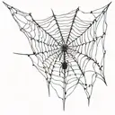 around the nipple spider web design tattoo design idea