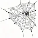 around the nipple spider web design tattoo design idea
