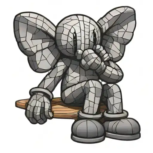 kaws x Picasso tattoo design idea