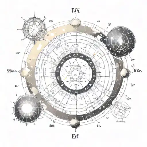 Natal chart merging together tattoo design idea