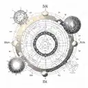 Natal chart merging together tattoo design idea