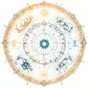 Natal chart merging together tattoo design idea