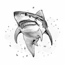 Shark and Shake tattoo design idea