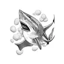 Shark and Shake tattoo design idea