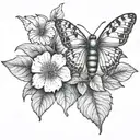 ivy with June bug.  tattoo design idea