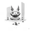 Take that depression, rubber duck, hazbin hotel tattoo design idea