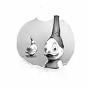 Take that depression, rubber duck, hazbin hotel tattoo design idea