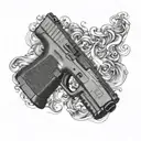 glock 19 acro p2 tattoo design idea