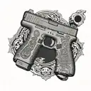 glock 19 acro p2 tattoo design idea