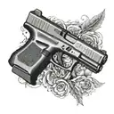glock 19 acro p2 tattoo design idea