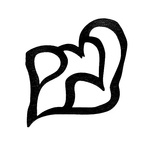 letters T F M with heart tattoo design idea