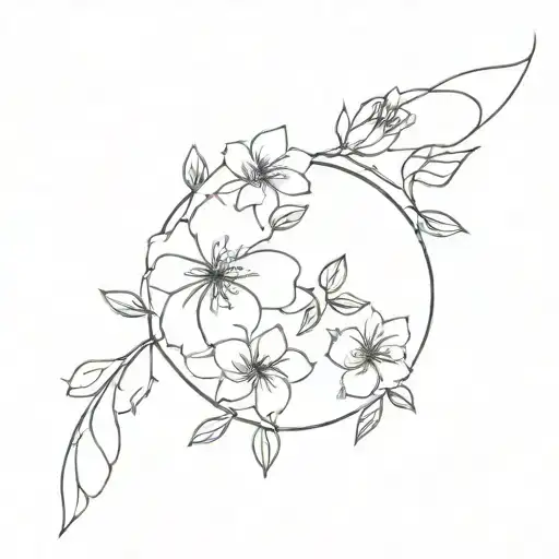 life goes on with flowers surrounding tattoo design idea