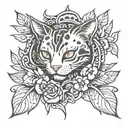 cat paw neotraditional flash tattoo design tattoo design idea