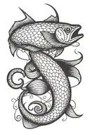 fishing hook tattoo design idea