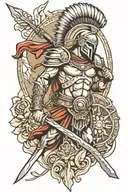 spartan warrior tattoo design idea