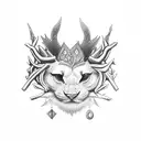 Strength Wisdom Charm Enigma with rooting values tattoo design idea