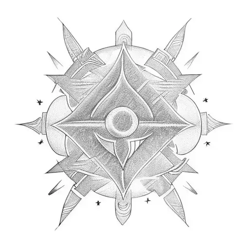 Trident tattoo design idea
