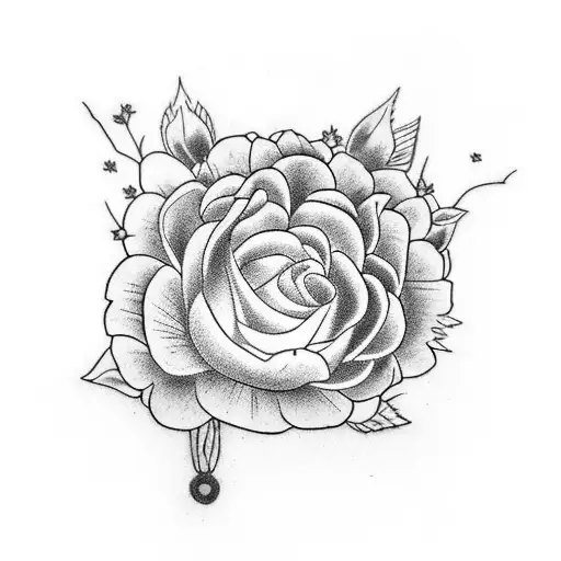Diséñame una manga de tatuaje para el brazo que lleve 11 gerberas y que contenga también la frase Aloha wau Ia 'oe tattoo design idea