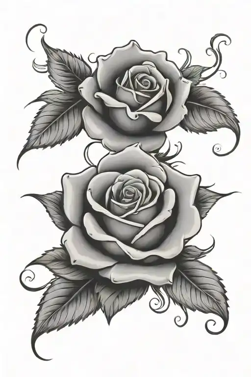 Rest in Peace rose tattoo tattoo design idea